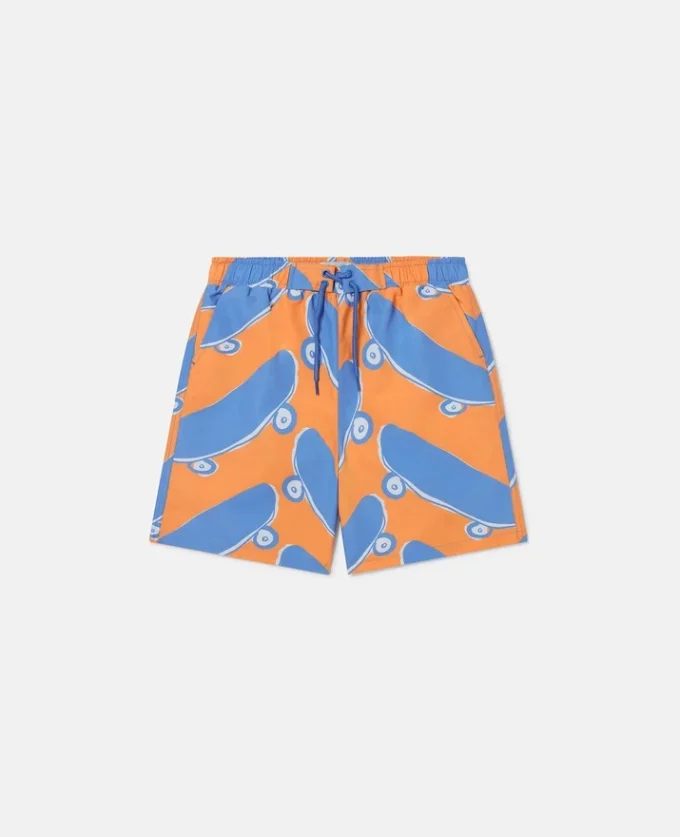 Short de bain imprimé skateboard Short de bain imprimé skateboard