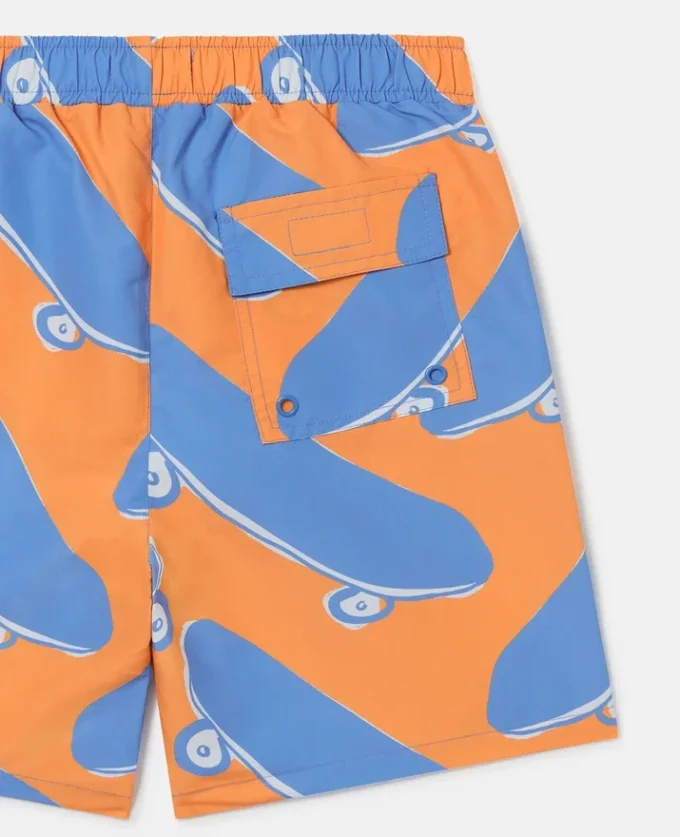 Short de bain imprimé skateboard Short de bain imprimé skateboard