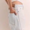 Short en denim à empiècements Short en denim à empiècements