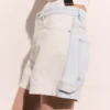 Short en denim à empiècements Short en denim à empiècements