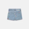 Short en denim à imprimé nœuds rayés Short en denim à imprimé nœuds rayés