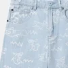 Short en denim imprimé requin Short en denim imprimé requin