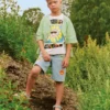 Short en denim imprimé Sunshine