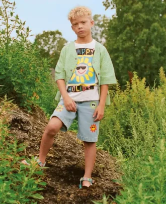 Short en denim imprimé Sunshine Short en denim imprimé Sunshine