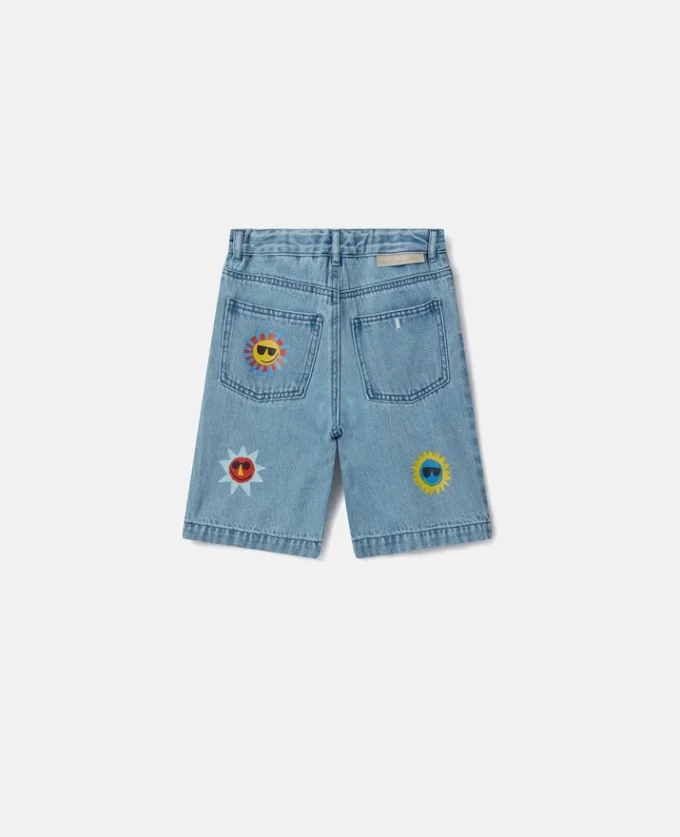 Short en denim imprimé Sunshine