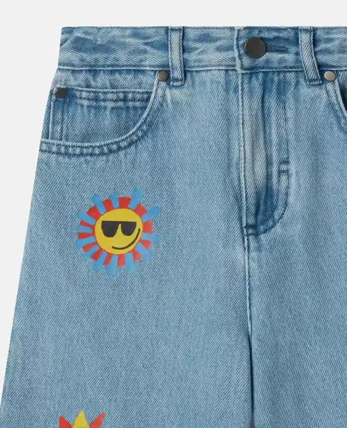 Short en denim imprimé Sunshine