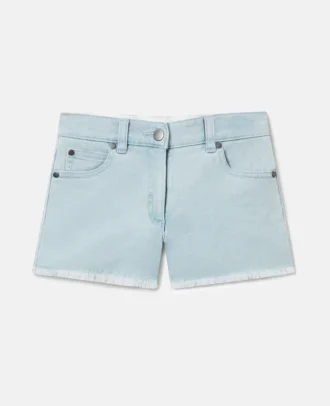Short en denim à jambes droites