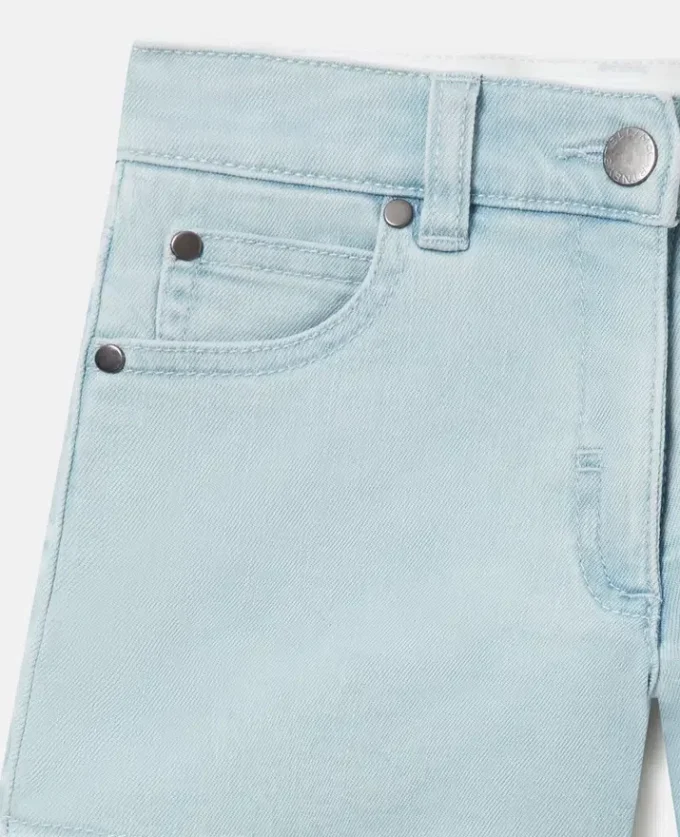 Short en denim à jambes droites Short en denim à jambes droites