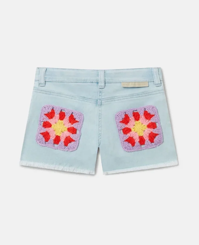 Short en denim à jambes droites Short en denim à jambes droites