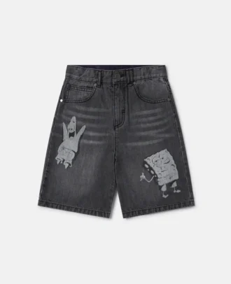Short en denim à motif Bob l&rsquo;éponge