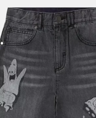 Short en denim à motif Bob l&rsquo;éponge