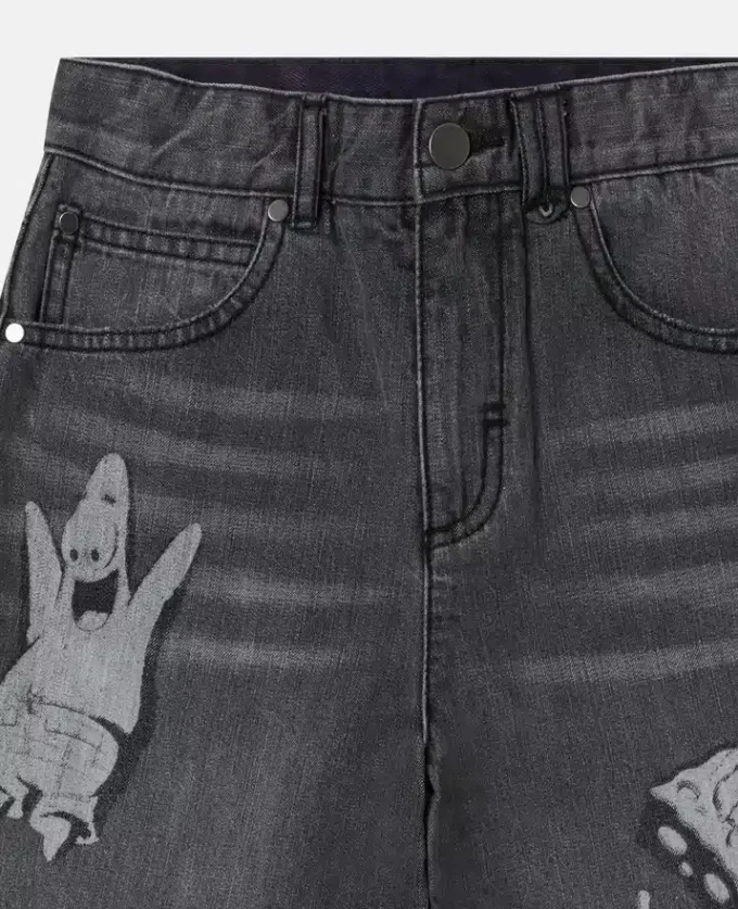 Short en denim à motif Bob l’éponge Short en denim à motif Bob l’éponge