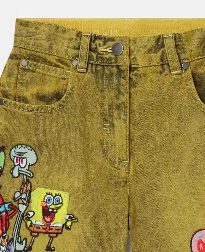 Short en denim à motif Bob l’éponge Short en denim à motif Bob l’éponge