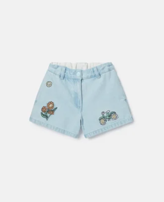 Short en denim Woodland Friends
