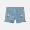 Short en jean brodé de coccinelles Short en jean brodé de coccinelles