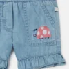 Short en jean brodé de coccinelles Short en jean brodé de coccinelles