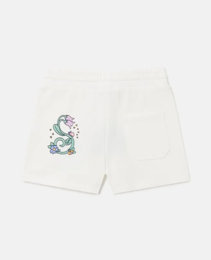 Short en jersey brodé
