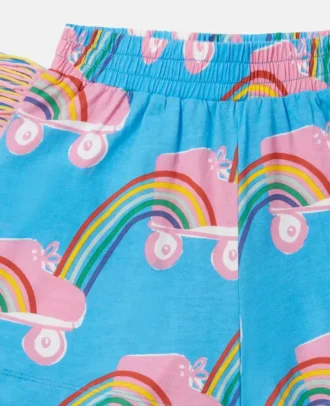 Short à franges imprimé arc-en-ciel Rollerskate