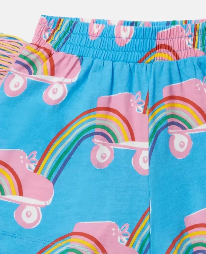 Short à franges imprimé arc-en-ciel Rollerskate Short à franges imprimé arc-en-ciel Rollerskate