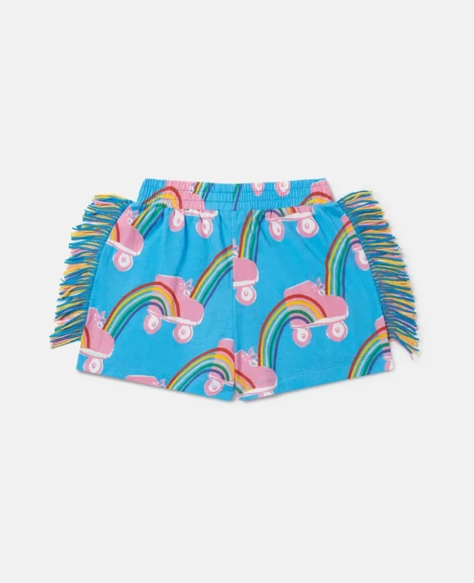 Short à franges imprimé arc-en-ciel Rollerskate Short à franges imprimé arc-en-ciel Rollerskate