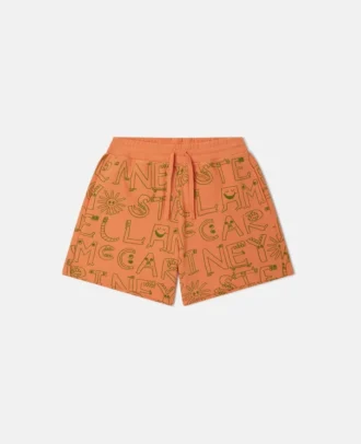Short imprimé avec lettrage de la marque