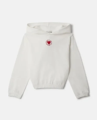 Sweat à capuche brodé d&rsquo;un cœur