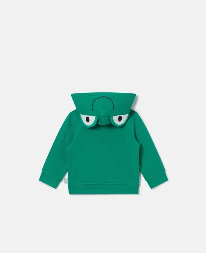 Sweat à capuche zippé avec motif grenouille