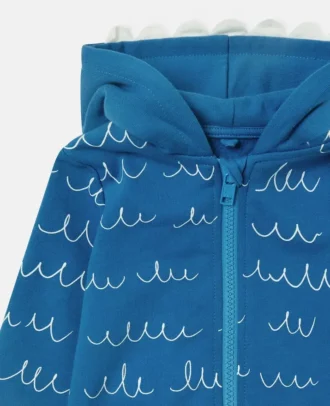 Sweat à capuche zippé intégral avec imprimé graphique Monster