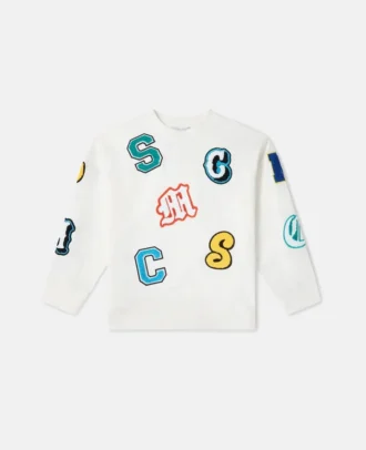 Sweat-shirt brodé aux initiales de la marque