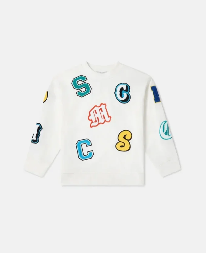 Sweat-shirt brodé aux initiales de la marque