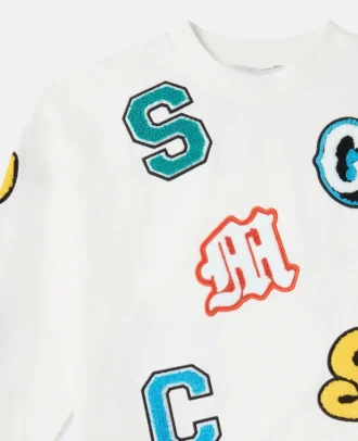Sweat-shirt brodé aux initiales de la marque