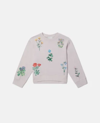 Sweat-shirt brodé de fleurs Sweat-shirt brodé de fleurs