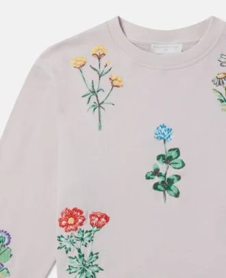 Sweat-shirt brodé de fleurs Sweat-shirt brodé de fleurs