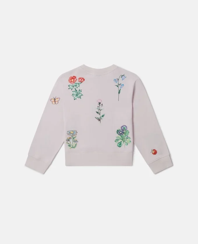 Sweat-shirt brodé de fleurs Sweat-shirt brodé de fleurs