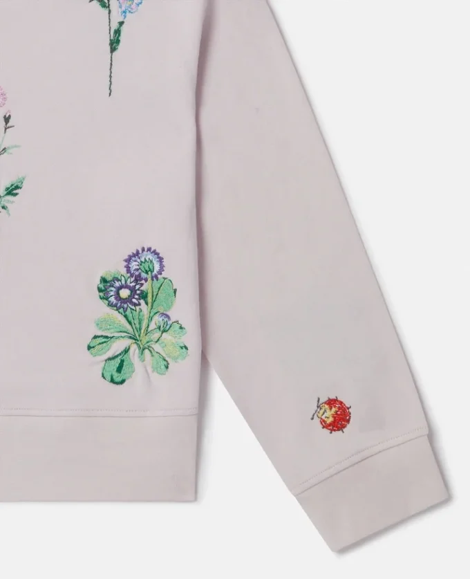 Sweat-shirt brodé de fleurs Sweat-shirt brodé de fleurs