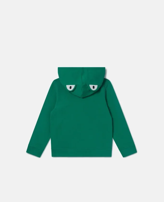 Sweat-shirt à capuche et fermeture éclair avec imprimé grenouille Sweat-shirt à capuche et fermeture éclair avec imprimé grenouille