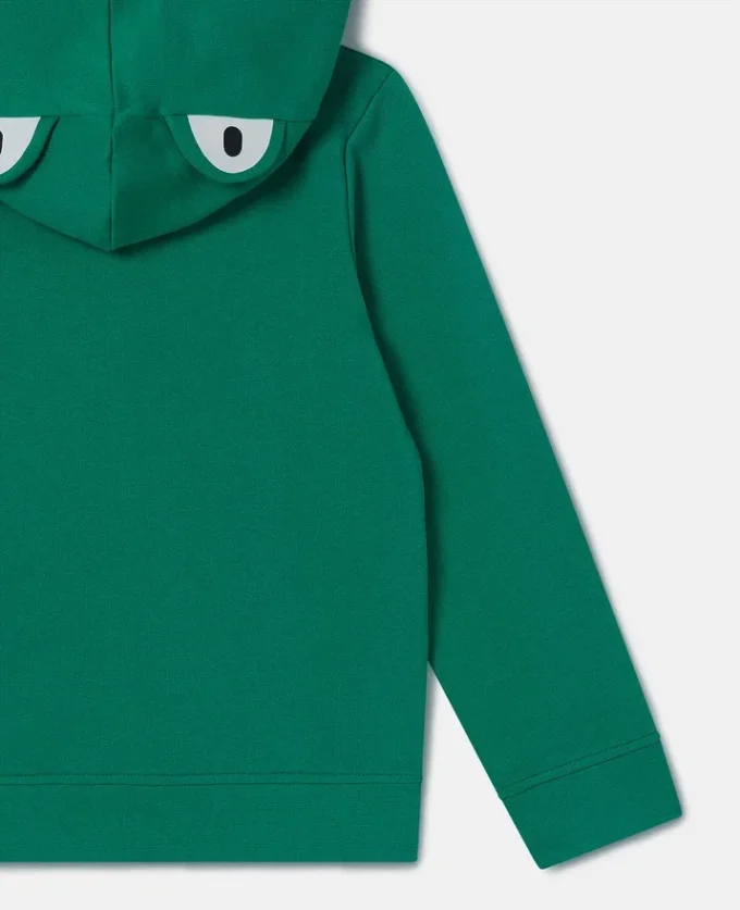 Sweat-shirt à capuche et fermeture éclair avec imprimé grenouille Sweat-shirt à capuche et fermeture éclair avec imprimé grenouille