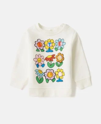 Sweat-shirt à col rond avec imprimé floral