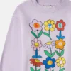 Sweat-shirt à col rond avec imprimé floral Sweat-shirt à col rond avec imprimé floral