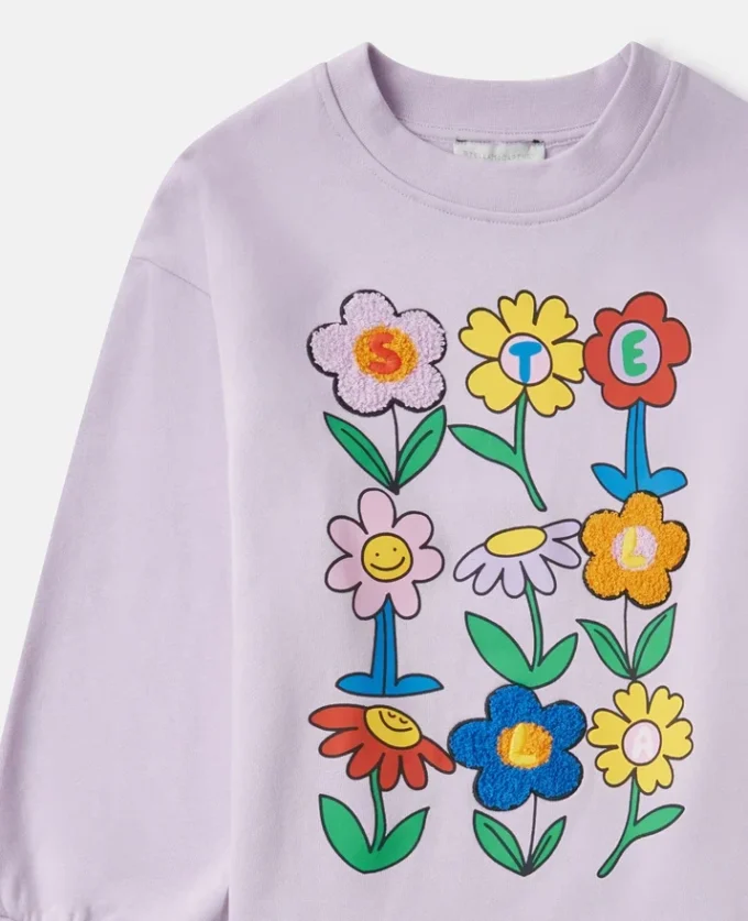Sweat-shirt à col rond avec imprimé floral Sweat-shirt à col rond avec imprimé floral