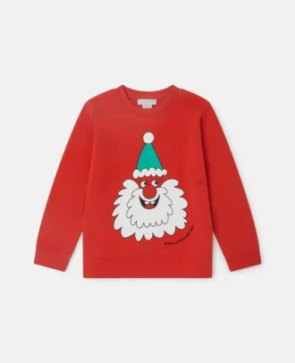 Sweat-shirt à col rond avec imprimé graphique Santa