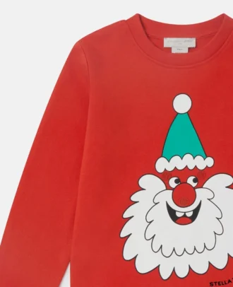 Sweat-shirt à col rond avec imprimé graphique Santa