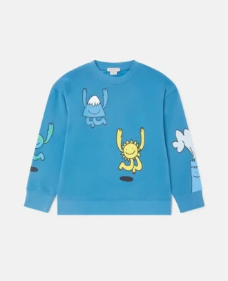 Sweat-shirt à col rond avec motif Earth Friends Sweat-shirt à col rond avec motif Earth Friends