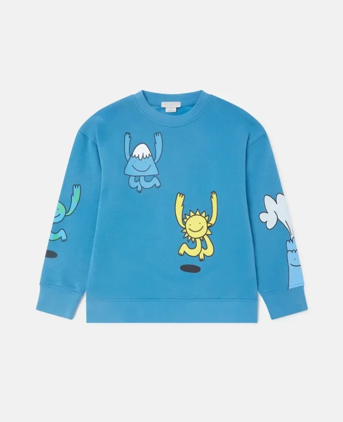 Sweat-shirt à col rond avec motif Earth Friends Sweat-shirt à col rond avec motif Earth Friends