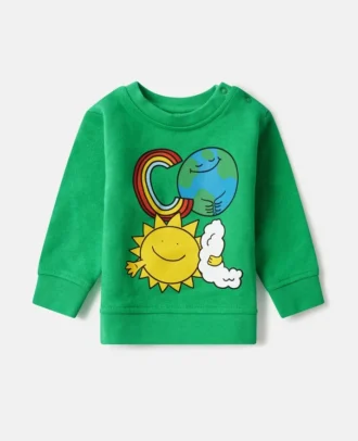 Sweat-shirt à col rond avec motif Earth Friends
