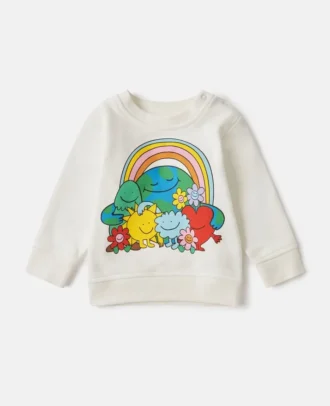 Sweat-shirt à col rond avec motif Earth Friends