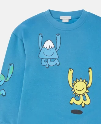 Sweat-shirt à col rond avec motif Earth Friends Sweat-shirt à col rond avec motif Earth Friends