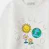 Sweat-shirt à col rond avec motif Earth Friends Sweat-shirt à col rond avec motif Earth Friends