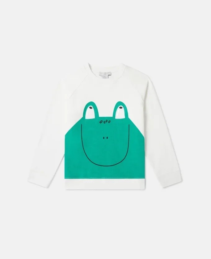 Sweat-shirt à col rond avec motif grenouille Sweat-shirt à col rond avec motif grenouille
