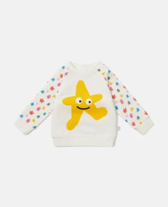 Sweat-shirt à col rond avec motif étoile